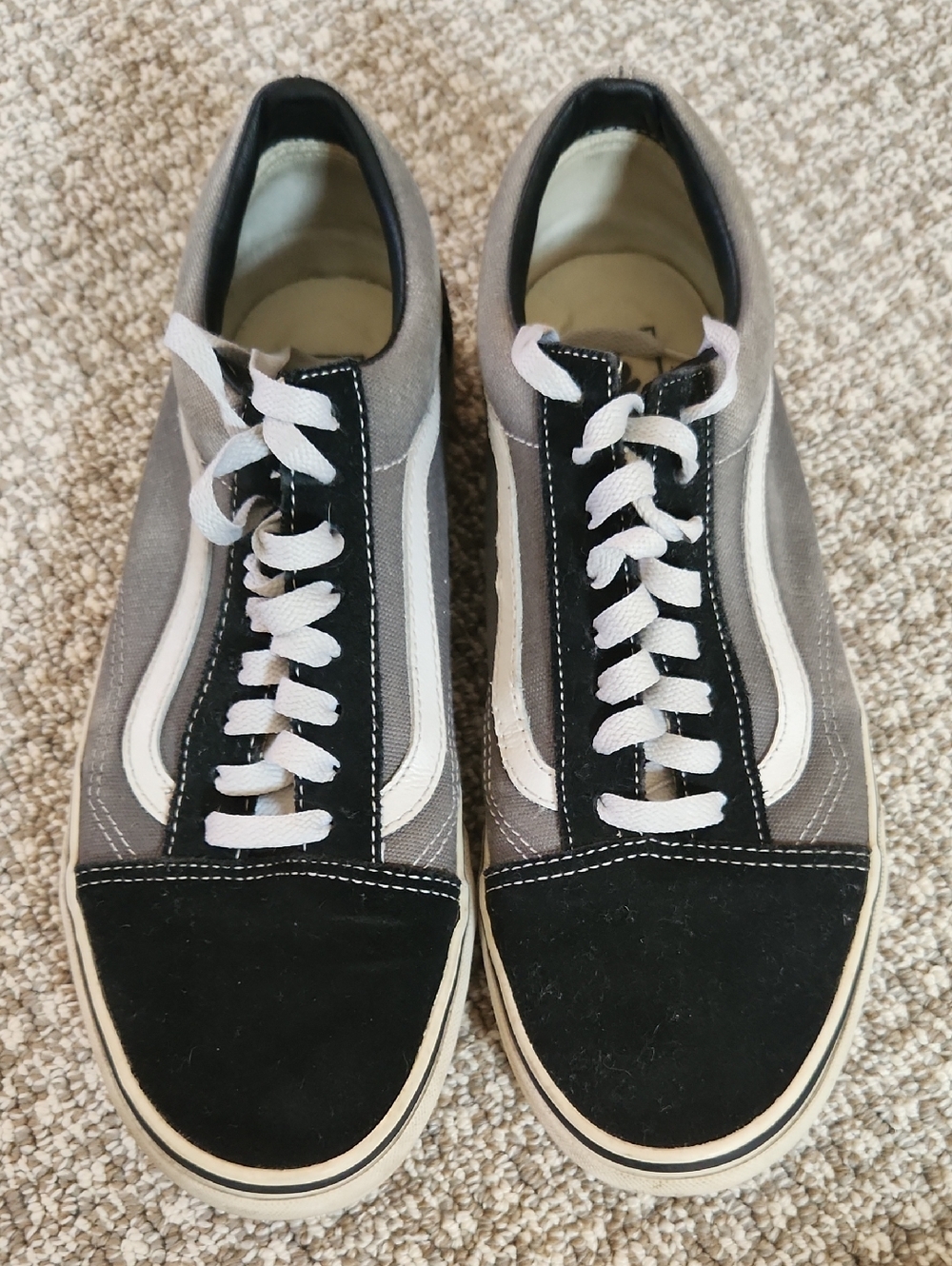 Vans Old Skool Black & Grey Skate Sneakers Size 9.5